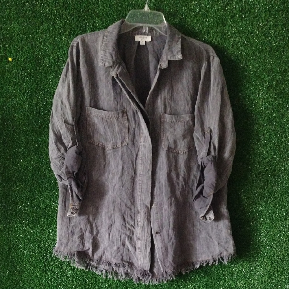 Umgee Gray Button Down Shirt - image 1